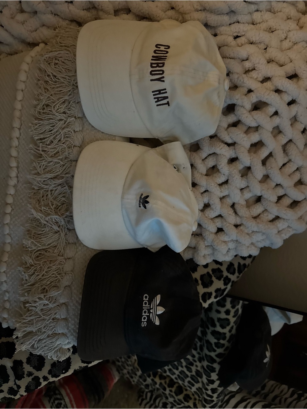 3 baseball caps